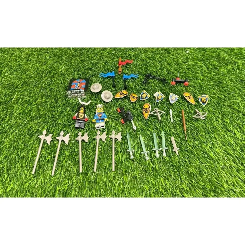 Lot of 20+ Lego Castle/kingdom Minifigures Torsos, Legs, Helmets, Heads +Shields